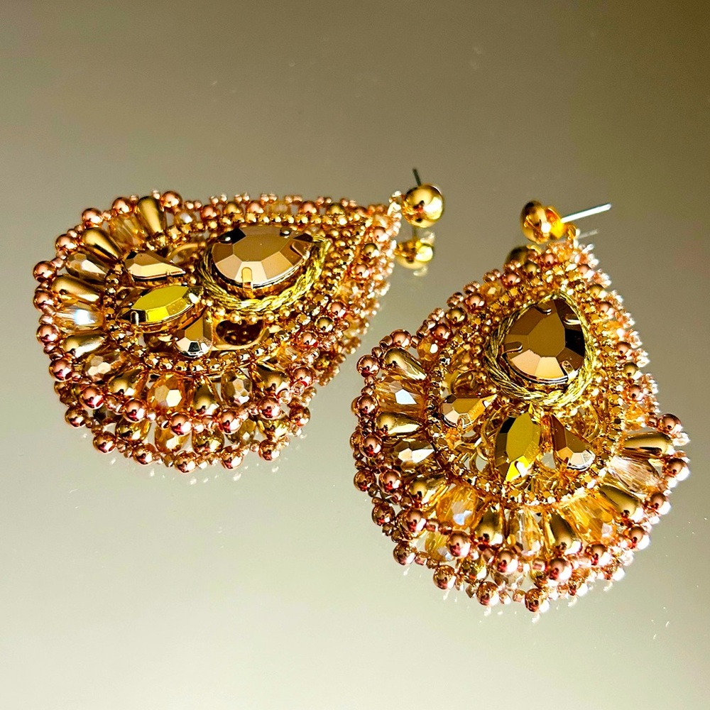 Rose gold earrings